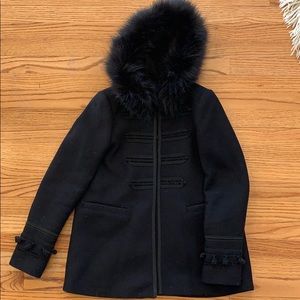 Zara black duffle coat